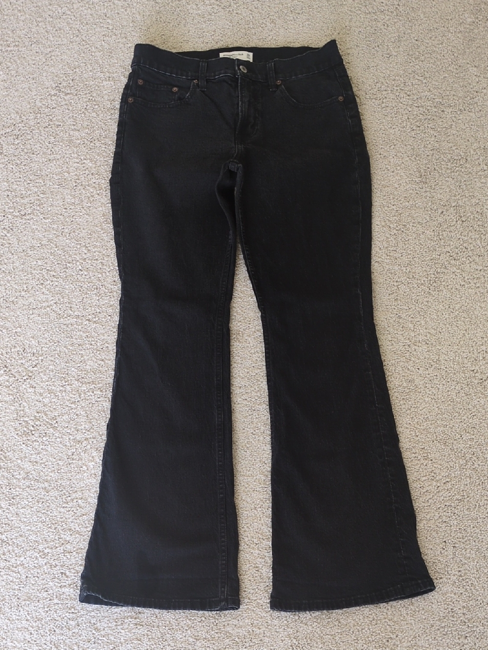 Abercrombie & Fitch Black Bootcut Mid rise Jeans